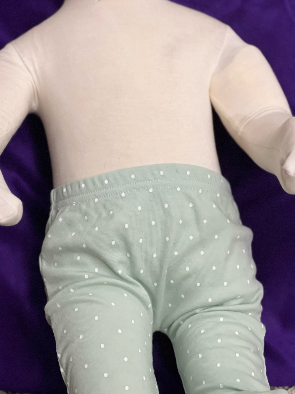 Baby Leggings with Mint Green Polka Dot Print